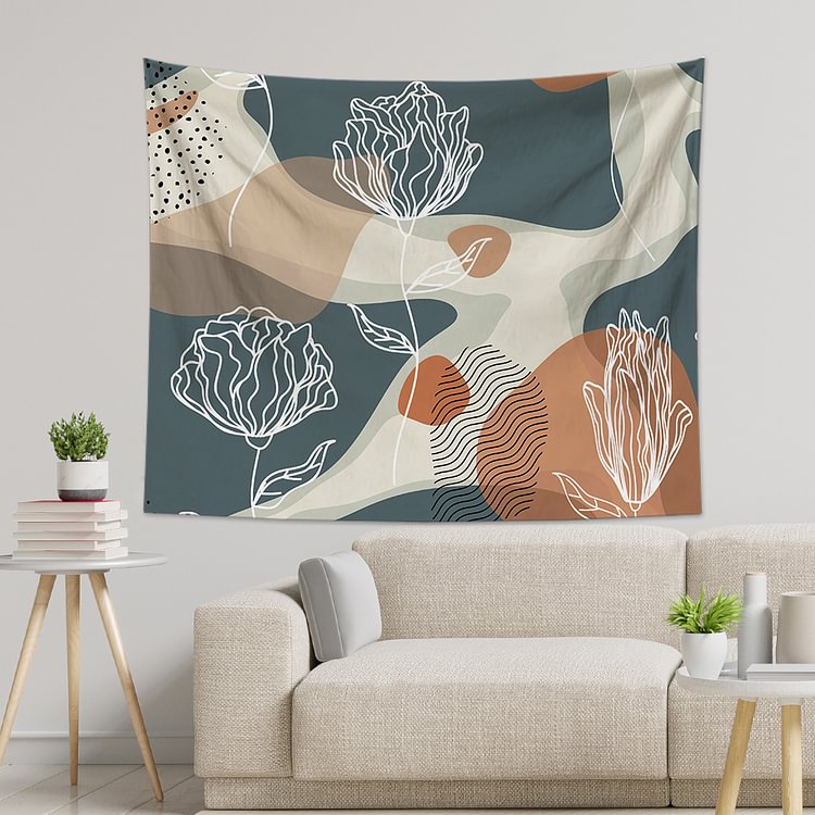 Abstract Flower Art Tapestry Wall Hanging-BlingPainting-Customized Products Make Great Gifts