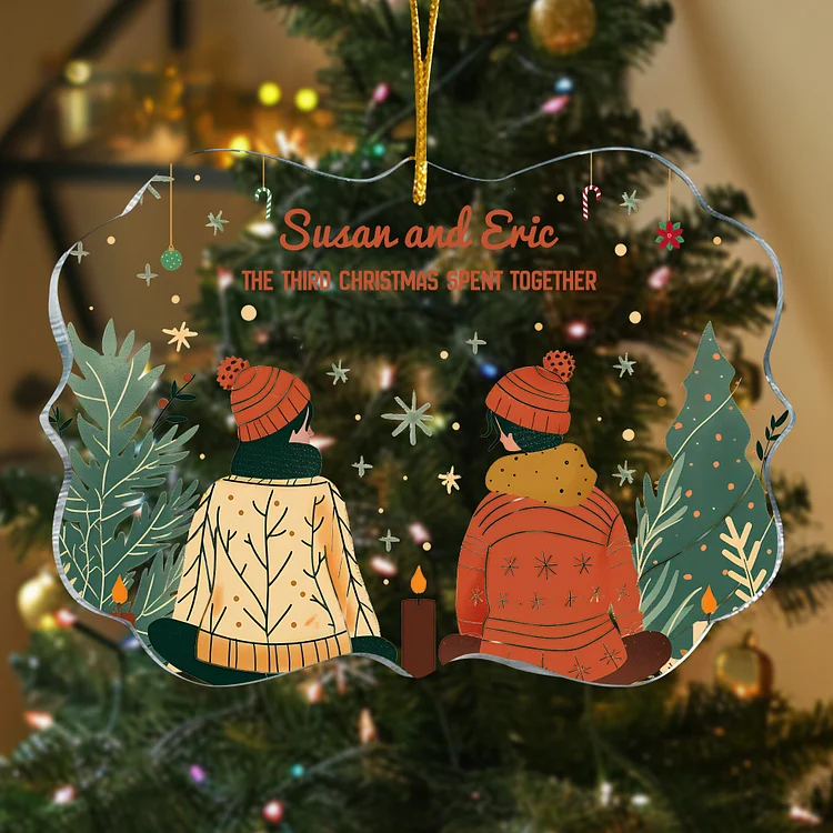Customized Christmas Ornament - Best Christmas Tree Decoration Idea for Couples