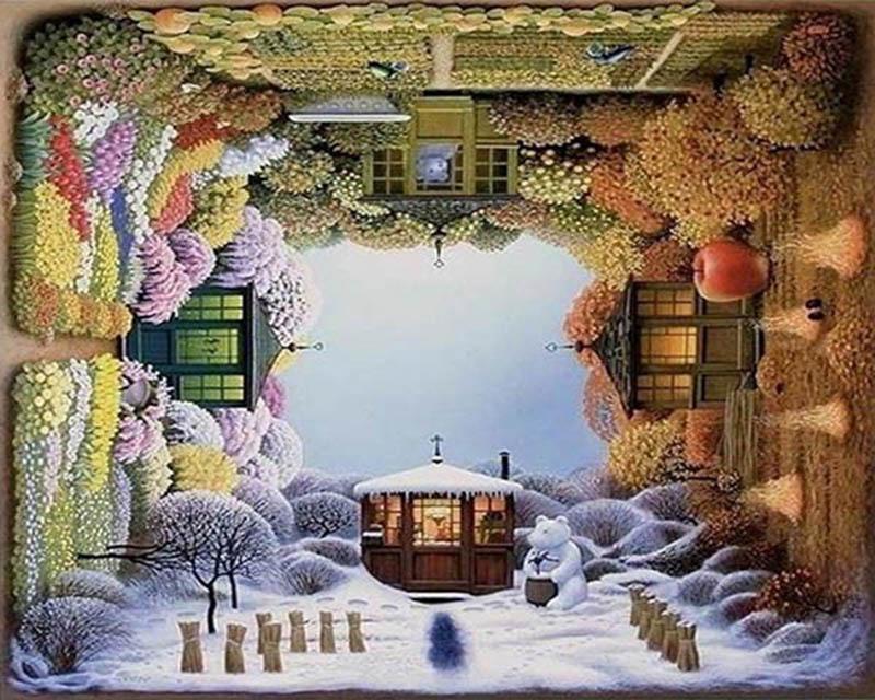 Paint by Numbers Kit - Rotating Seasons-BlingPainting-Customized Products Make Great Gifts