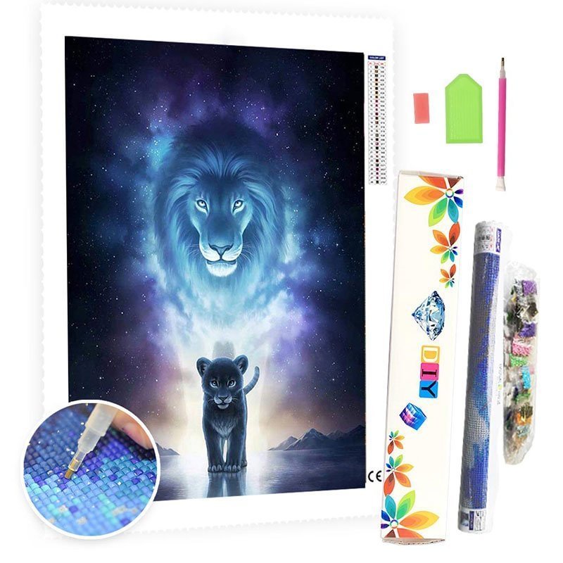 DIY Diamond Painting Kit for Adults - Ferocious Lion-BlingPainting-Customized Products Make Great Gifts