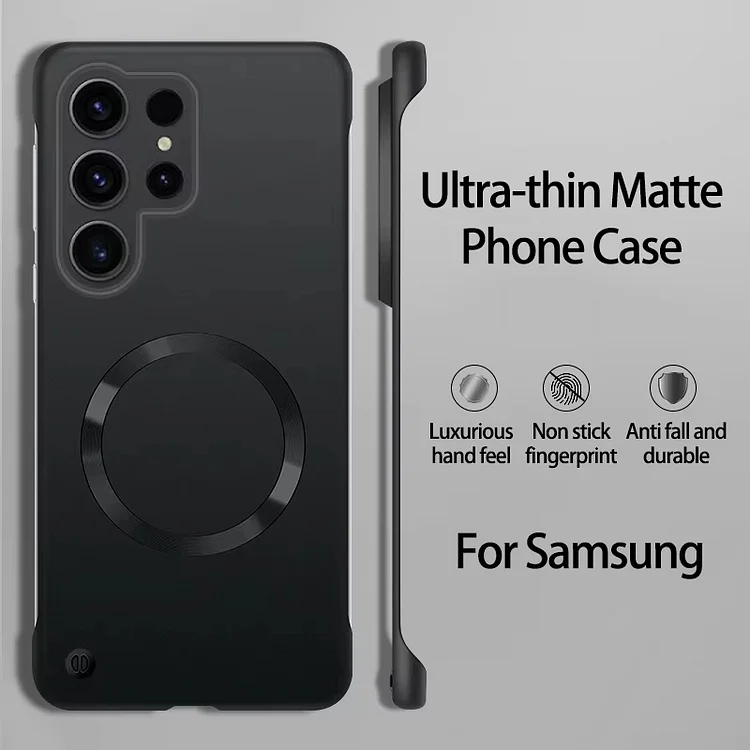 Matte Metallic Paint Frameless PC Hard Phone Case For Samsung