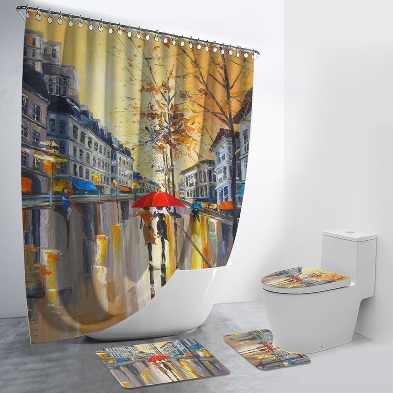 Autumn Dusk 4Pcs Bathroom Set-BlingPainting-Customized Products Make Great Gifts