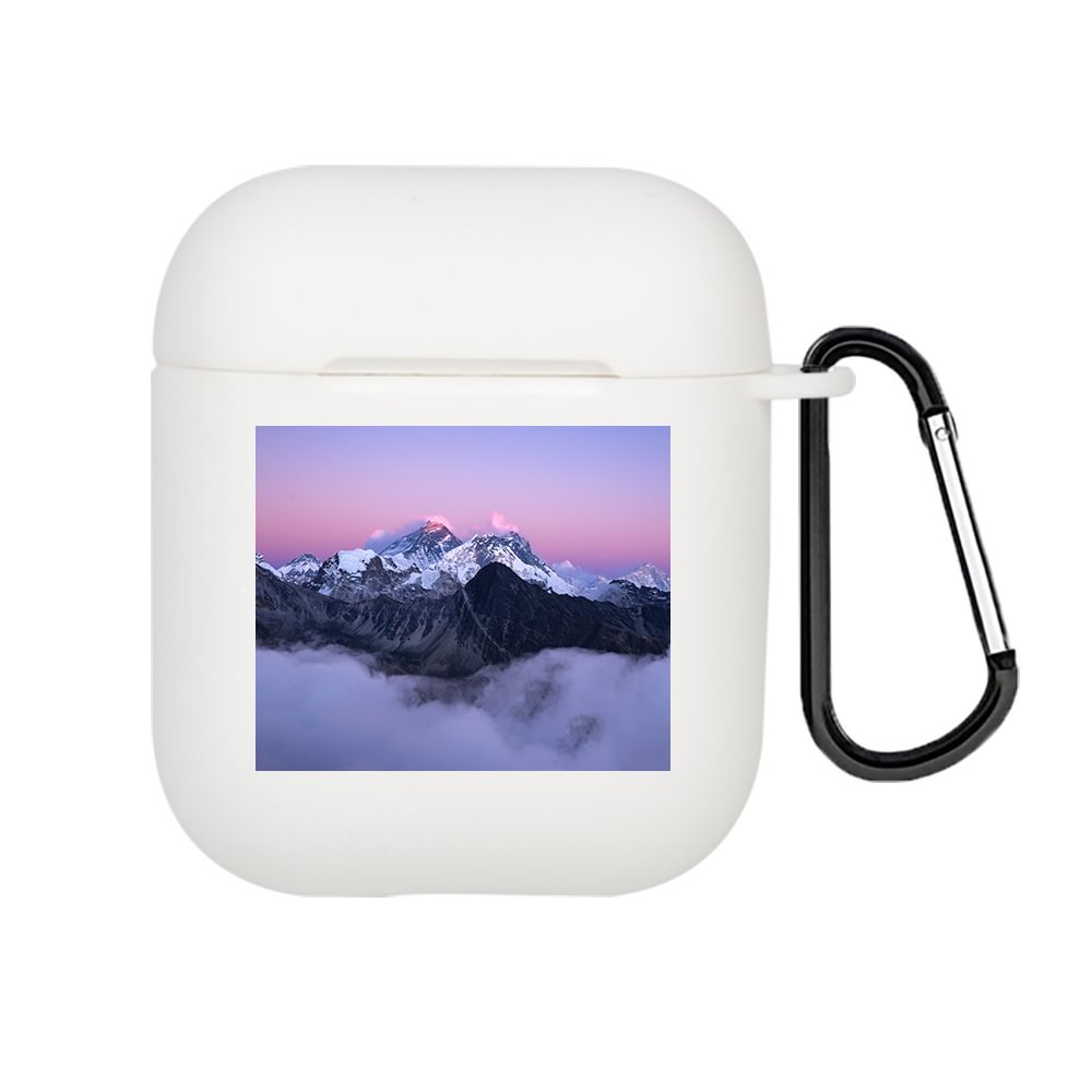 Beautiful Scenery of the Summit of Mount Everest AirPods 1&2&Pro Case With Keychain-BlingPainting-Customized Products Make Great Gifts