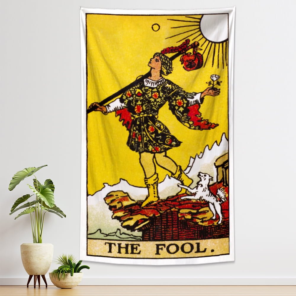 The Fool Tarot Tapestry Wall Hanging-BlingPainting-Customized Products Make Great Gifts