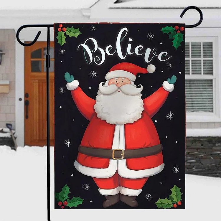 Best Gifts Decor. Believe Christmas Garden Flag/House Flag-BlingPainting-Customized Products Make Great Gifts