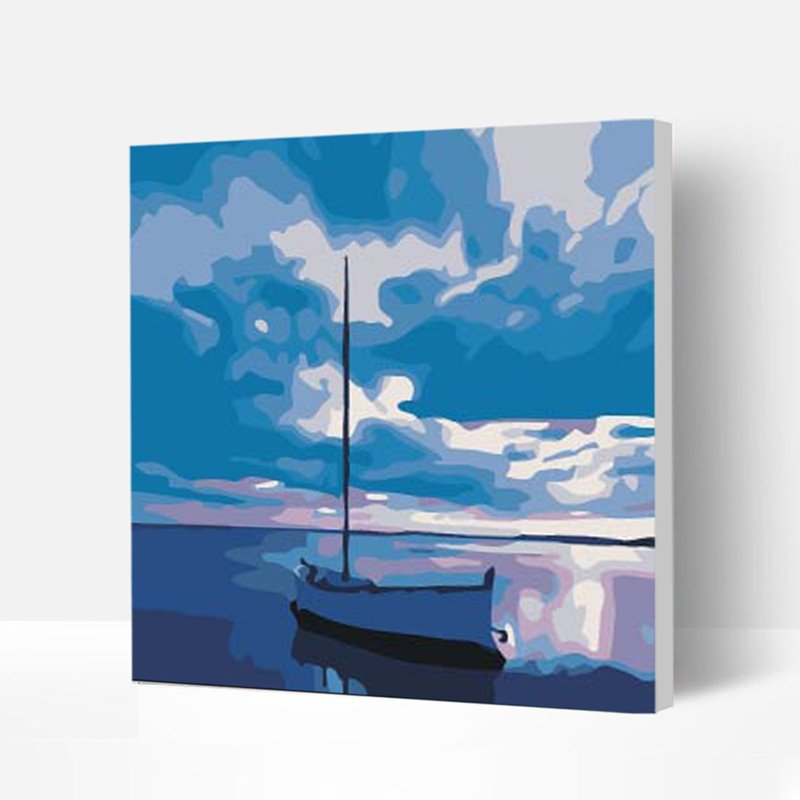 Wooden Framed Incredible Wall Art Paint with Painting Kits For Kids and Beginners - Sailing Ship, 8*8 IN-BlingPainting-Customized Products Make Great Gifts