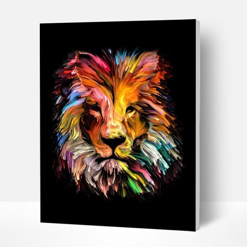 Paint by Numbers Kit - Watercolor Lion-BlingPainting-Customized Products Make Great Gifts