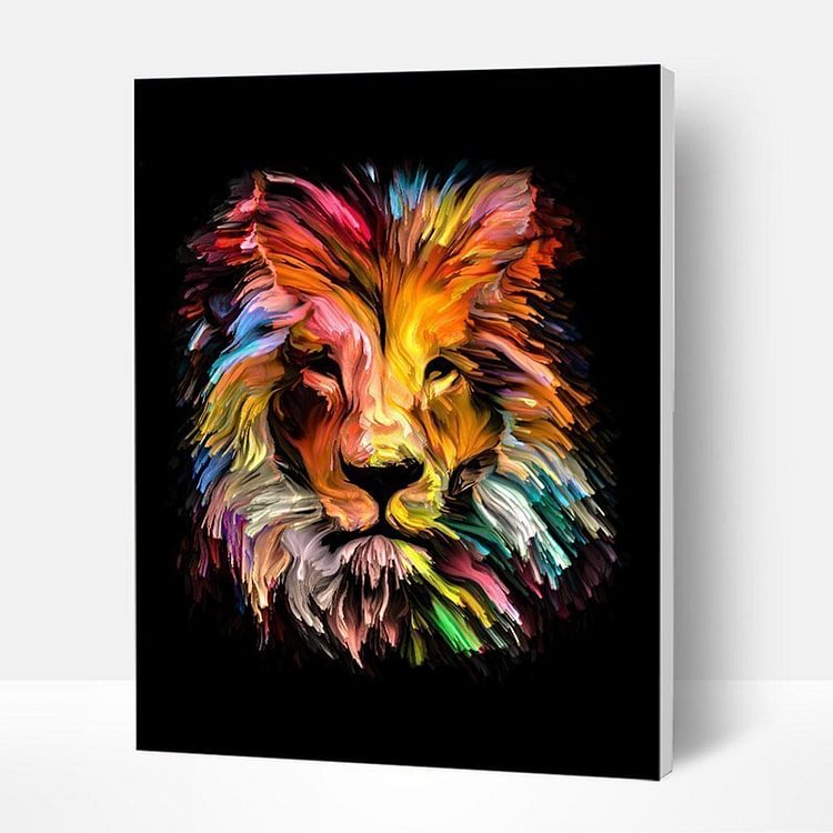 Paint by Numbers Kit - Watercolor Lion-BlingPainting-Customized Products Make Great Gifts