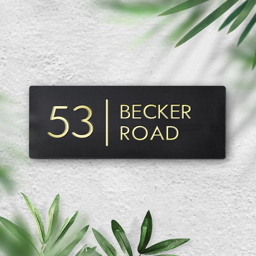 Personalised Acrylic Address Sign | Modern House Numbers-BlingPainting-Customized Products Make Great Gifts