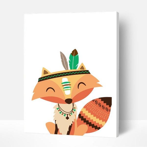 Paint by Numbers Kit for Kids-  Indian Fox, Best Gifts-BlingPainting-Customized Products Make Great Gifts