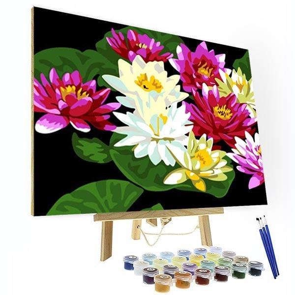 Paint by Number Kit   --  Beautiful water lily-BlingPainting-Customized Products Make Great Gifts