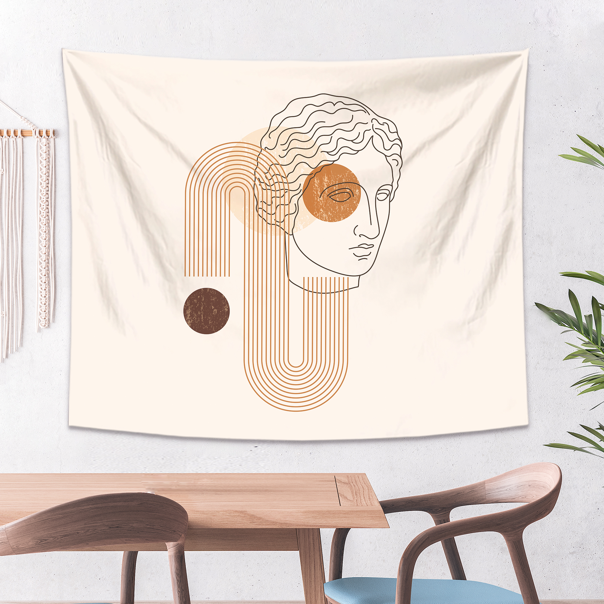 Boho and Sculpture Muse Tapestry Wall Hanging-BlingPainting-Customized Products Make Great Gifts