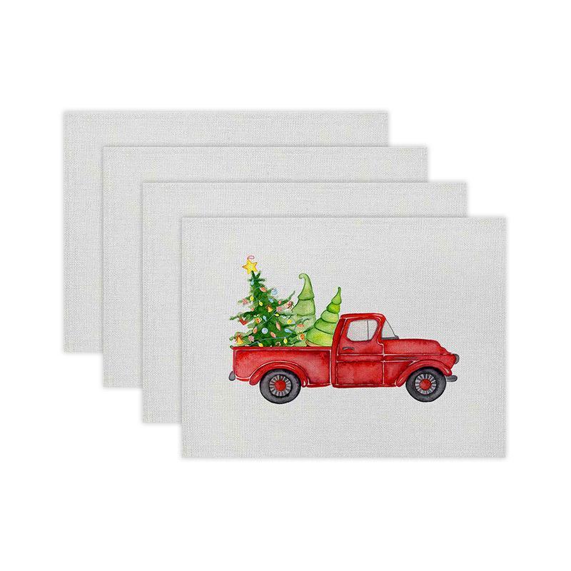 Christmas Decor Red Truck Placemat-BlingPainting-Customized Products Make Great Gifts