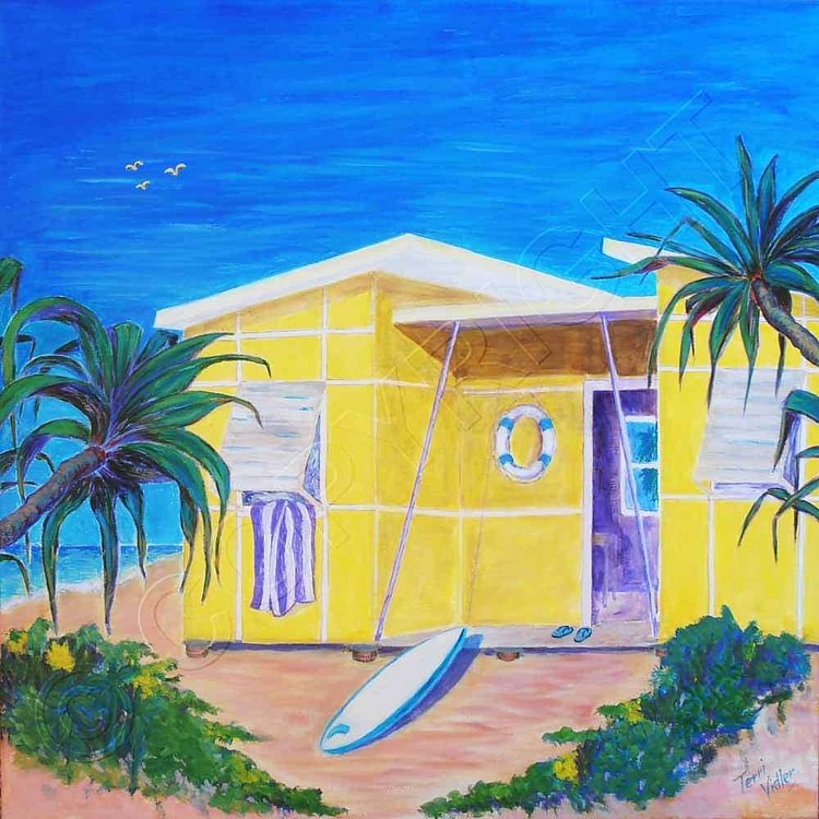Beach Shack Painting-BlingPainting-Customized Products Make Great Gifts