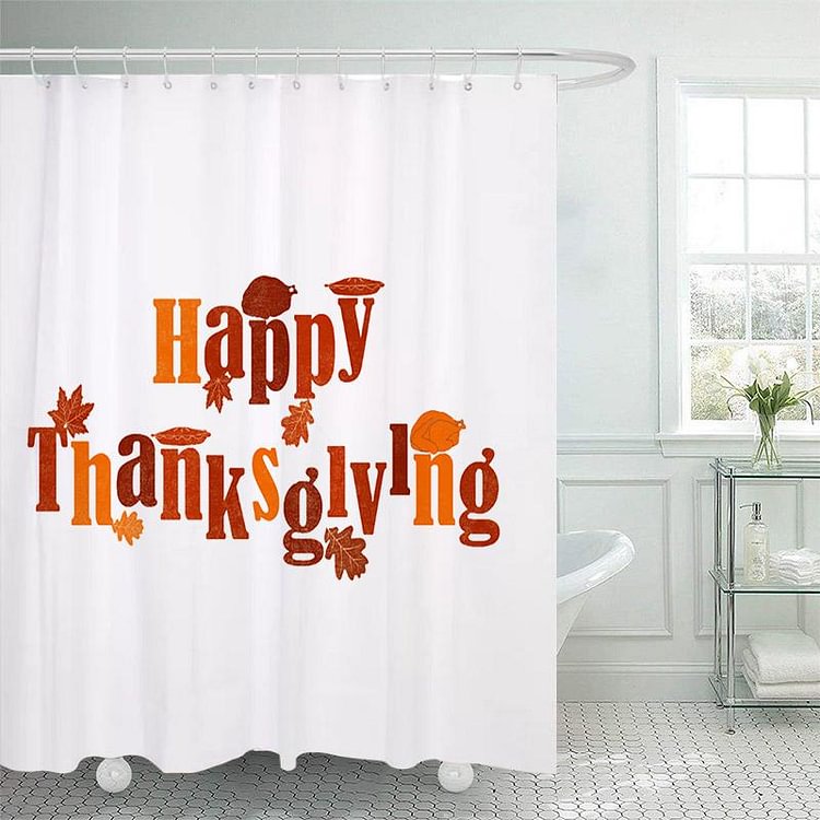 Thanksgiving Shower Curtain G-BlingPainting-Customized Products Make Great Gifts
