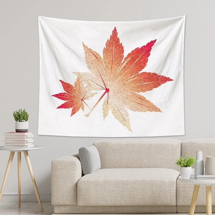 Red Maple Leaves Tapestry Wall Hanging-BlingPainting-Customized Products Make Great Gifts