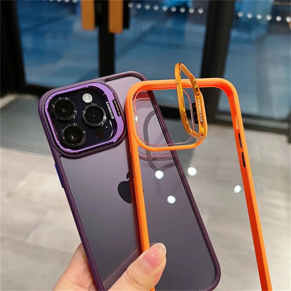 Lens Metal Ring Protector Stand Phone Case For IPhone  Iwannacase - Premium Phone Cases & Accessories