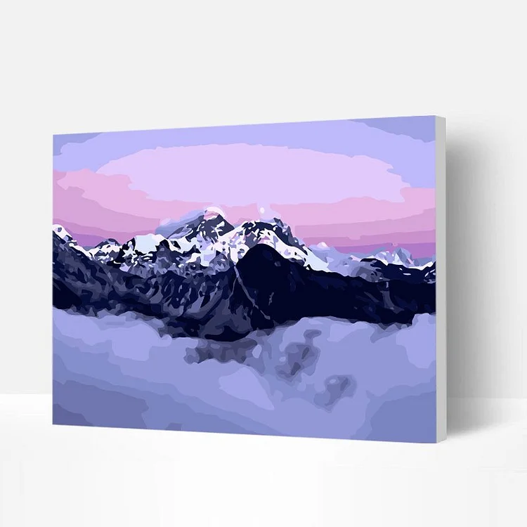Paint by Numbers Kit - Beautiful Scenery of the Summit of Mount Everest-BlingPainting-Customized Products Make Great Gifts