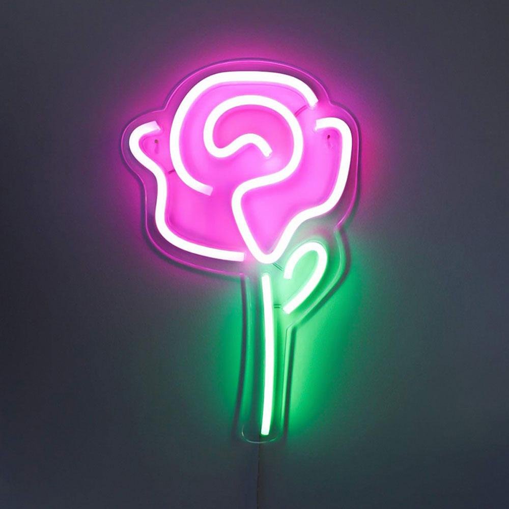 Rose Neon Sign Art Decor-BlingPainting-Customized Products Make Great Gifts