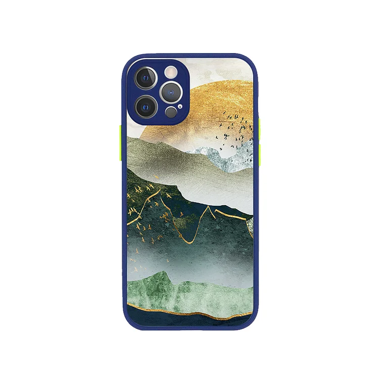 The Green Golden Mountain By Sunset iPhone Case-BlingPainting-Customized Products Make Great Gifts