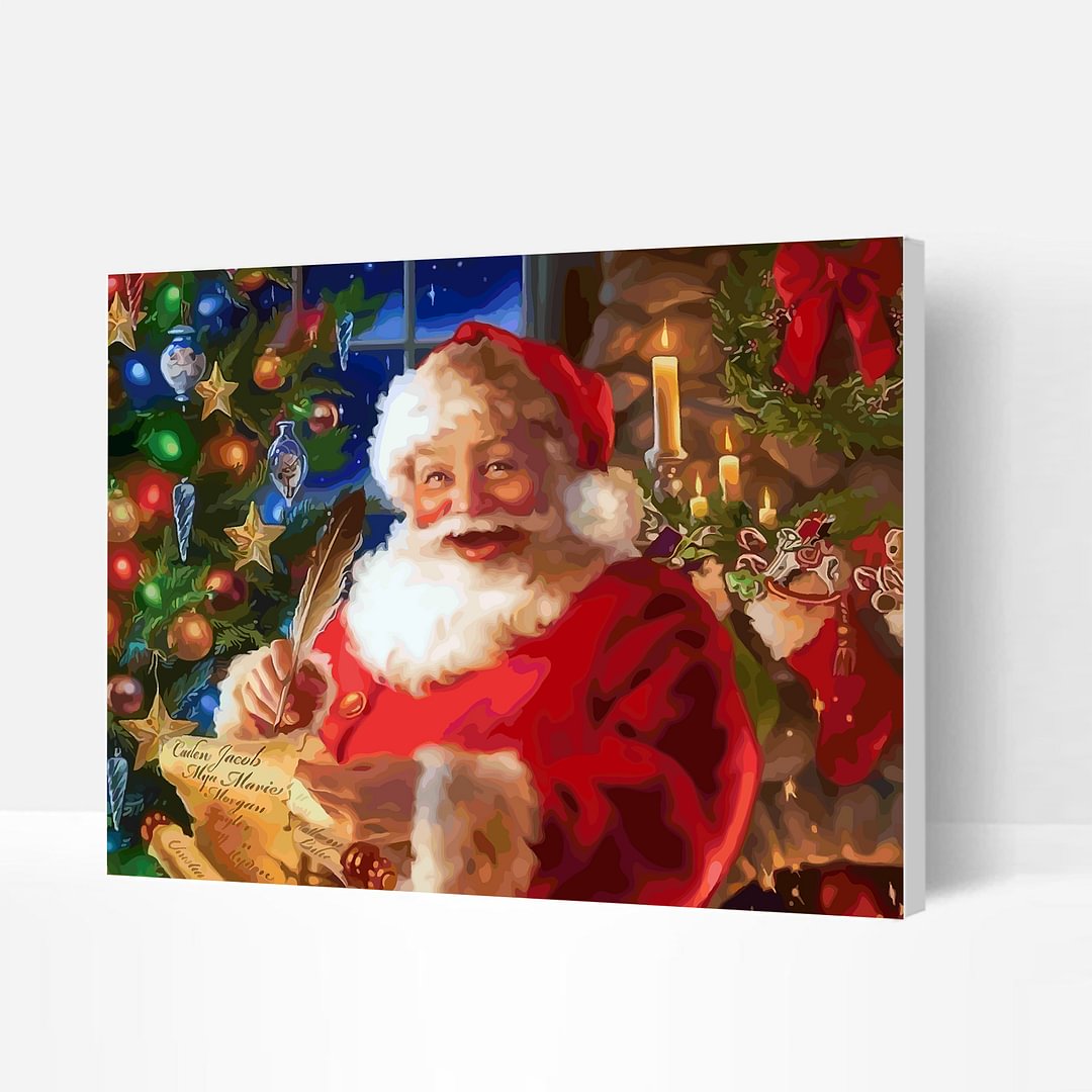 Paint by Numbers Kit - Santa Claus Writing Letter, Best Gifts for Her 2022-BlingPainting-Customized Products Make Great Gifts