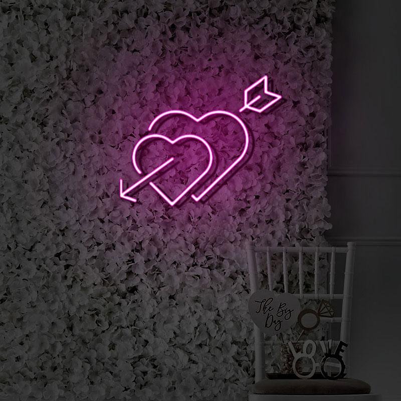 Heart Arrow Neon Sign-BlingPainting-Customized Products Make Great Gifts