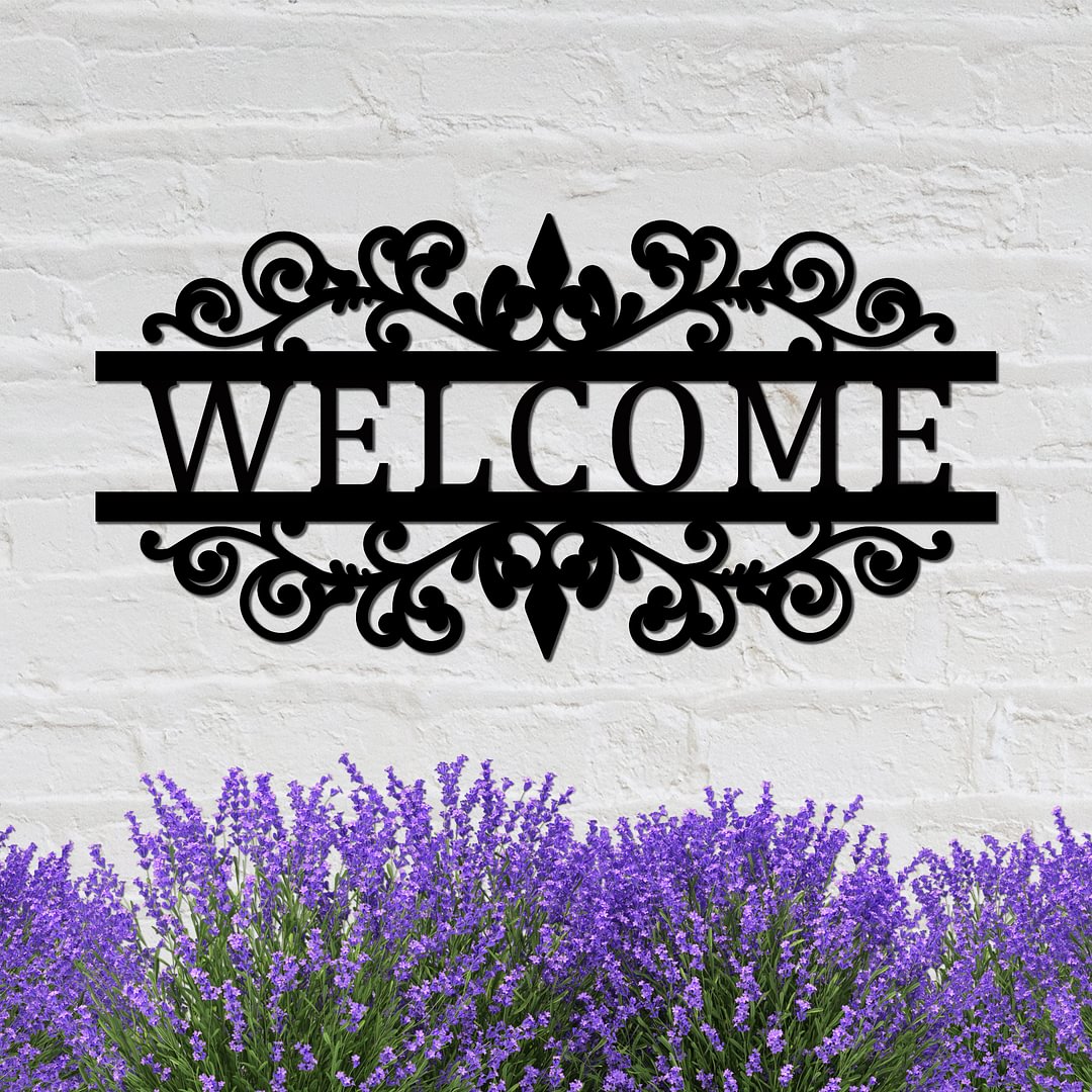 Metal Welcome Sign for Outdoor & Indoor Decor - Best Gifts-BlingPainting-Customized Products Make Great Gifts