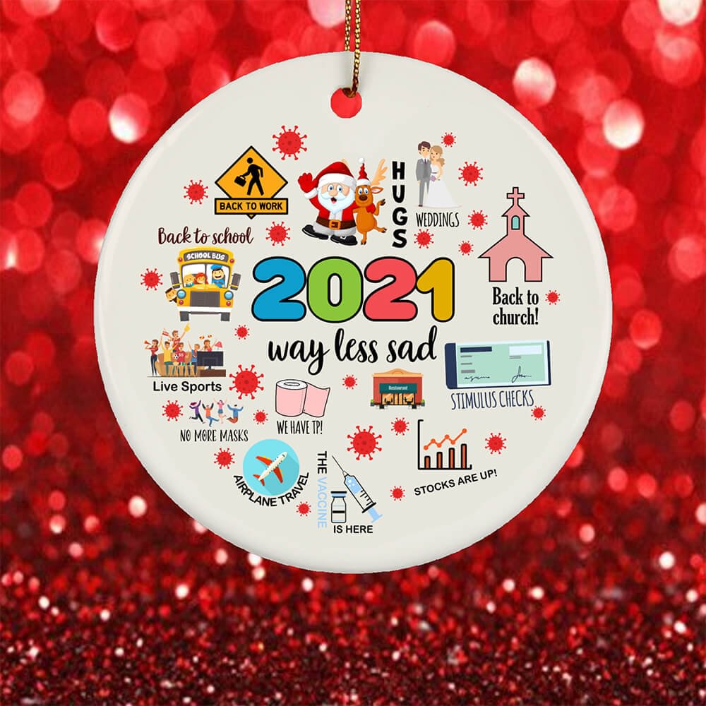 2021 Pandemic Commemorative Ornament Merry Christmas-BlingPainting-Customized Products Make Great Gifts