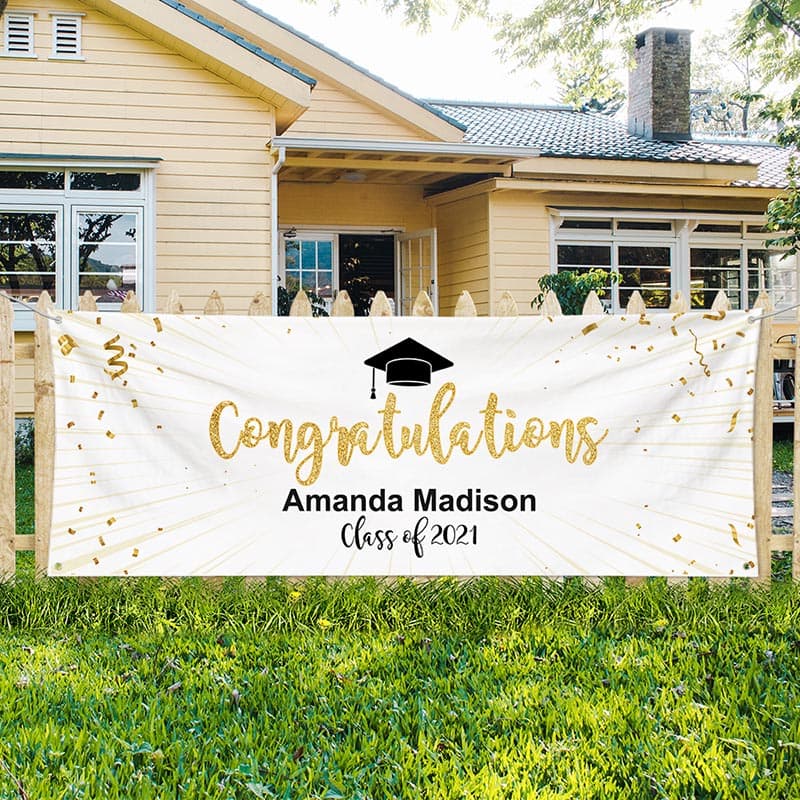 Custom Congratulations Graduation Banner-BlingPainting-Customized Products Make Great Gifts