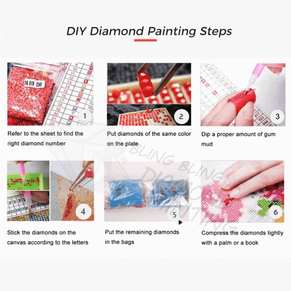 DIY Diamond Painting step by step