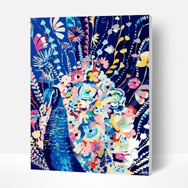 Paint by Numbers Kit - Flower Peacock-BlingPainting-Customized Products Make Great Gifts
