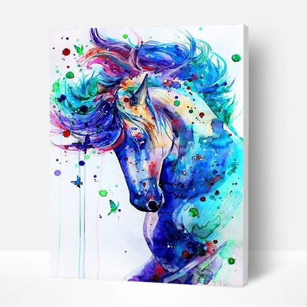Paint by Numbers Kit -  Colored Horse-BlingPainting-Customized Products Make Great Gifts