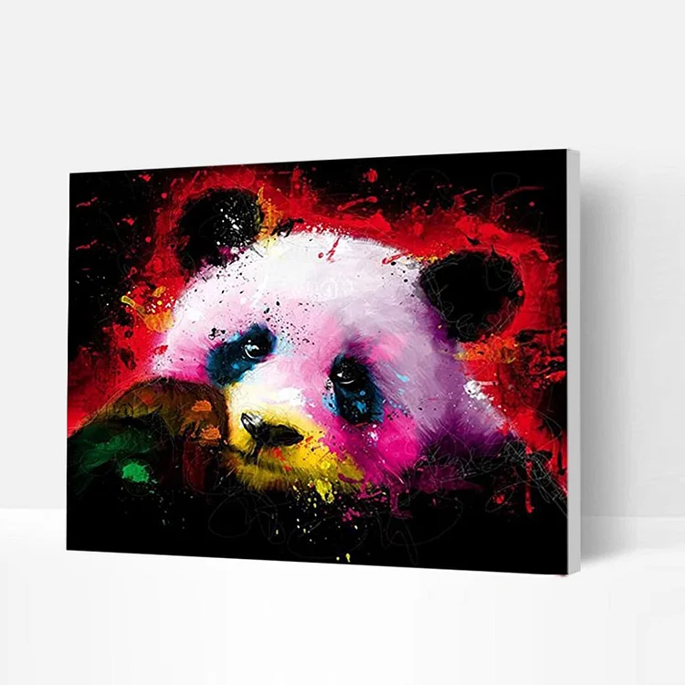 Paint by Numbers Kit - Panda Eating Bamboo-BlingPainting-Customized Products Make Great Gifts