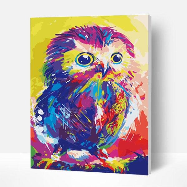 Paint by Numbers Kit -  Painted Little Owl-BlingPainting-Customized Products Make Great Gifts