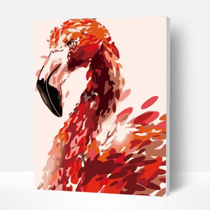 Paint by Numbers Kit for Kids - Red Flamingo - Best Gifts for Her/Him-BlingPainting-Customized Products Make Great Gifts