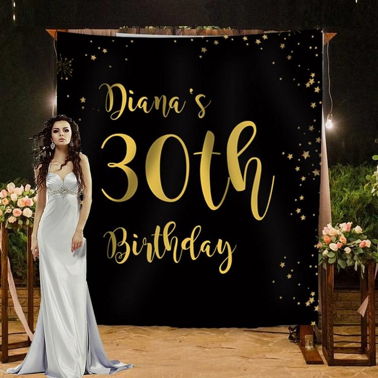 Custom Birthday Backdrop-BlingPainting-Customized Products Make Great Gifts