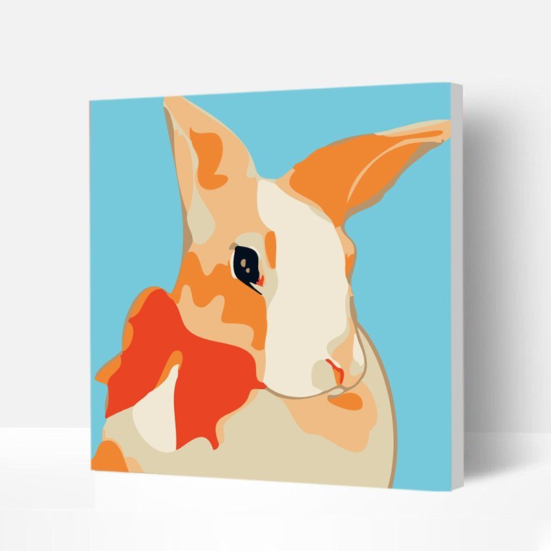 Eco-friendly Non-toxic Paint by Numbers Kit Wooden Framed for Kids & Families -Rabbit, Unique Gifts 2022-BlingPainting-Customized Products Make Great Gifts