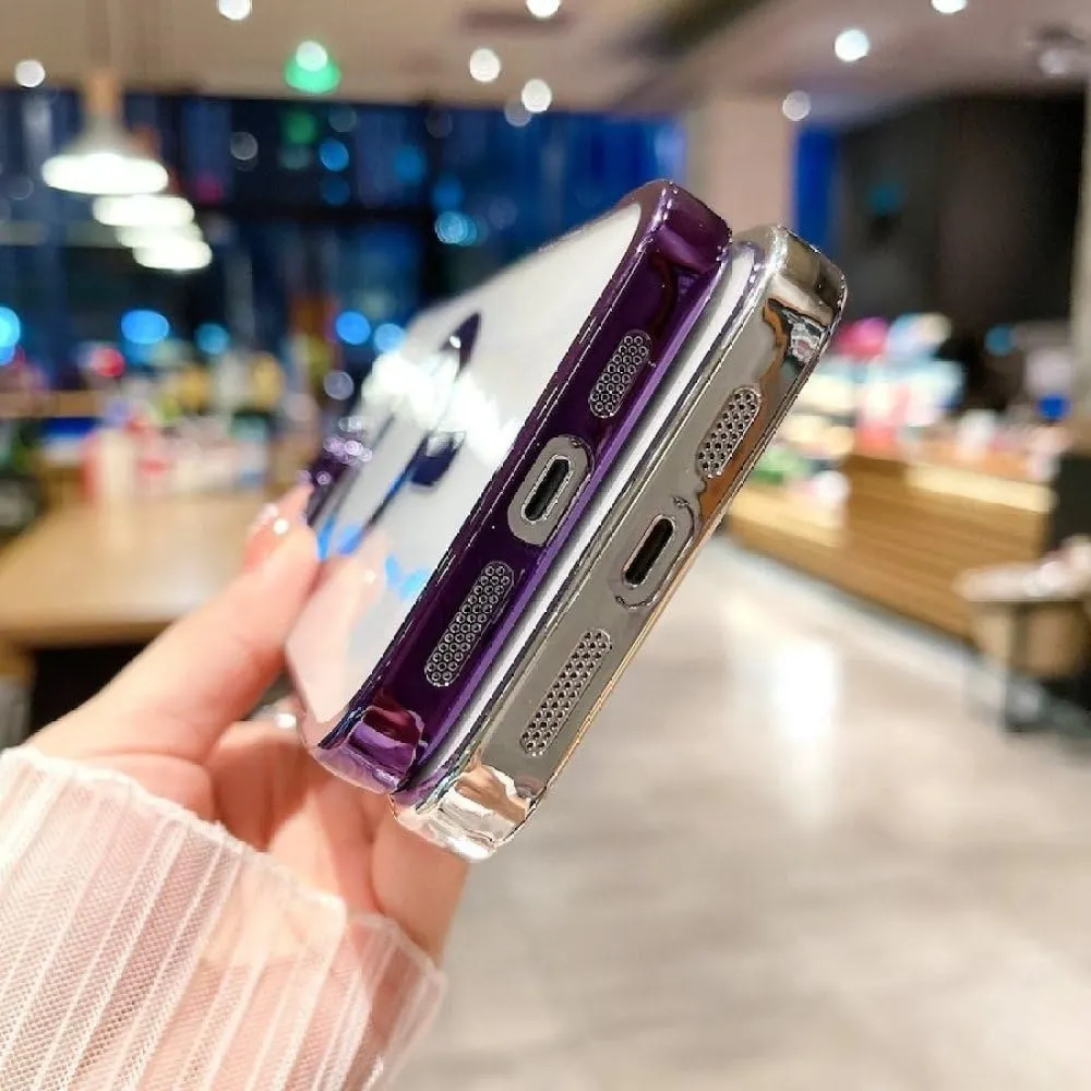 Luxury Plating Clear Borderless Phone Case for iPhone