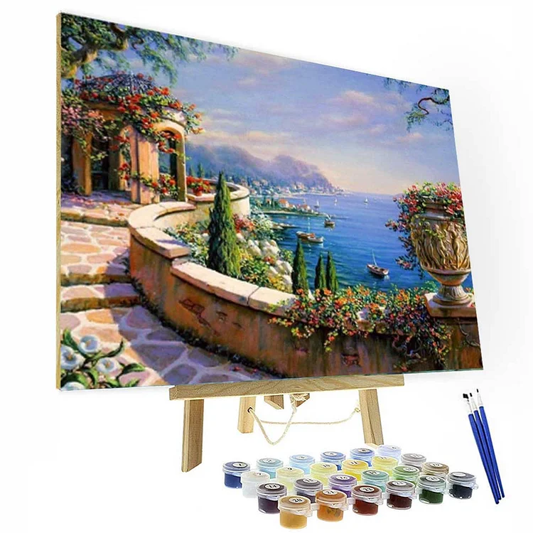 Paint by Numbers Kit - Italy Romantic Coast-BlingPainting-Customized Products Make Great Gifts
