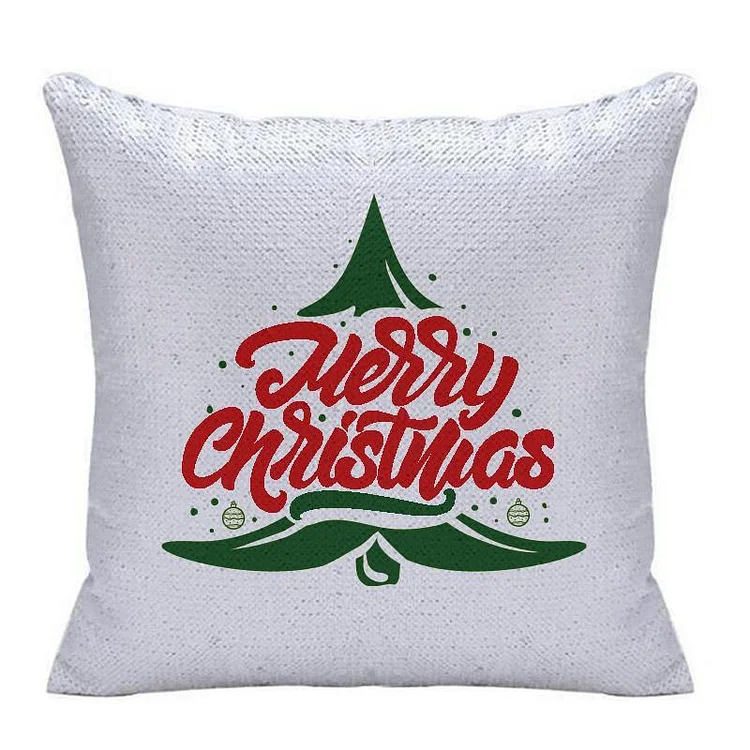Christmas Sequin Throw Pillow, Best Memorial Gifts for Her-BlingPainting-Customized Products Make Great Gifts
