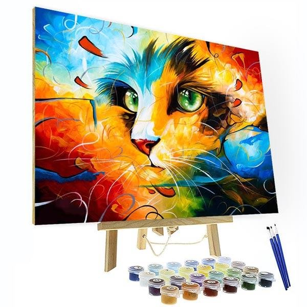 Paint by Numbers Kit - Mysterious Kitten-BlingPainting-Customized Products Make Great Gifts