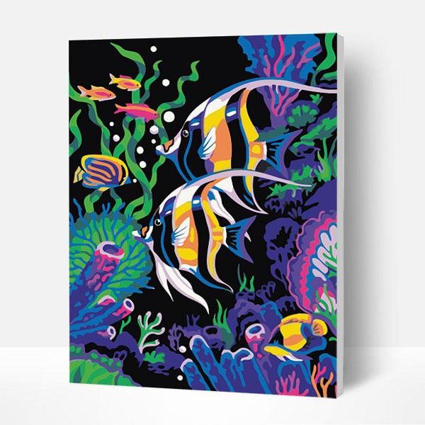 Paint by Number Kit   -- Beautiful Tropical Fish-BlingPainting-Customized Products Make Great Gifts