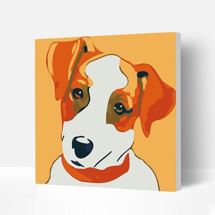 Eco-friendly Non-toxic Painting Wall Art with painting kits For Kids and Families - A Dog, Wooden Framed-BlingPainting-Customized Products Make Great Gifts