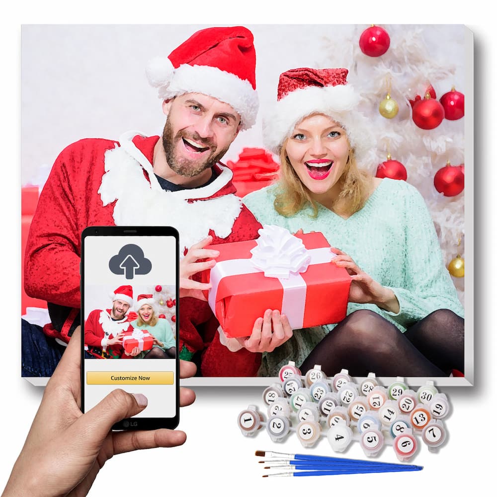 Personalized Paint by Numbers Kit with Wood Frame - Christmas Presents, Best Gifts-BlingPainting-Customized Products Make Great Gifts