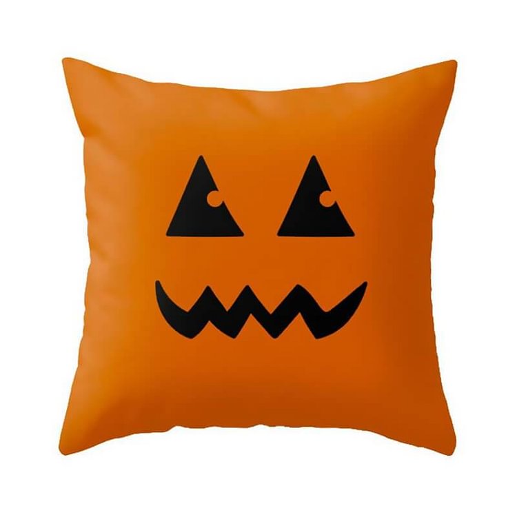 Halloween Decor Linen Emoji Throw Pillow G-BlingPainting-Customized Products Make Great Gifts