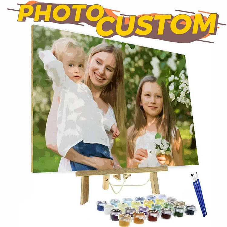 Paint by Number Kit - Customized Oil painting For Old Picture, Personalized Gifts-BlingPainting-Customized Products Make Great Gifts