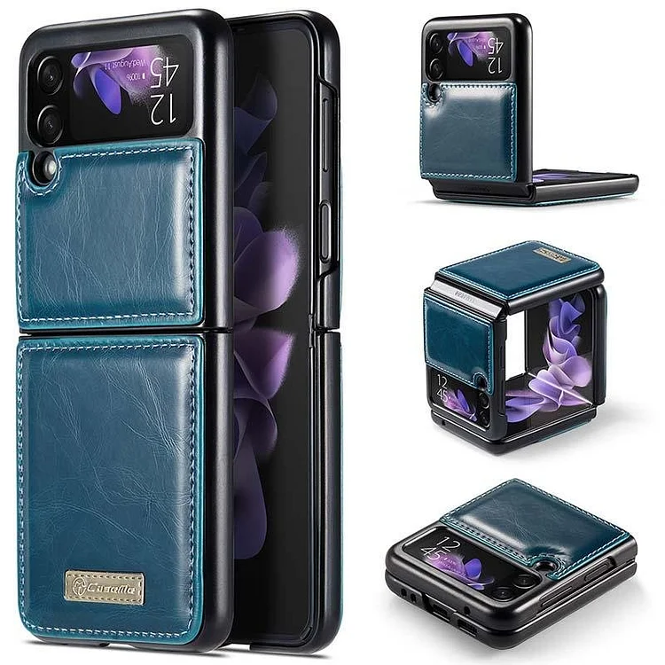 Leather Phone Case For Samsung Galaxy Z Flip 3 5G