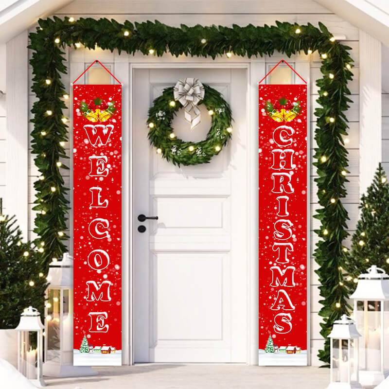 Merry Christmas Banner Decor E - Best Decor Gifts-BlingPainting-Customized Products Make Great Gifts