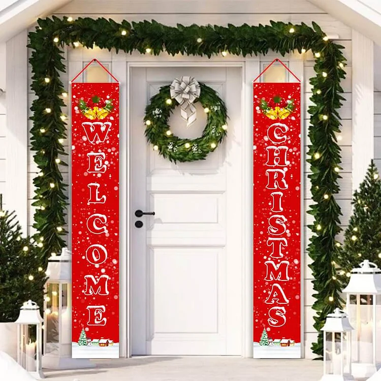 Merry Christmas Banner Decor E - Best Decor Gifts-BlingPainting-Customized Products Make Great Gifts