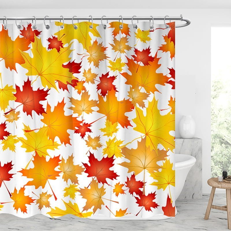 Falling Maple Leaf Shower Curtains-BlingPainting-Customized Products Make Great Gifts
